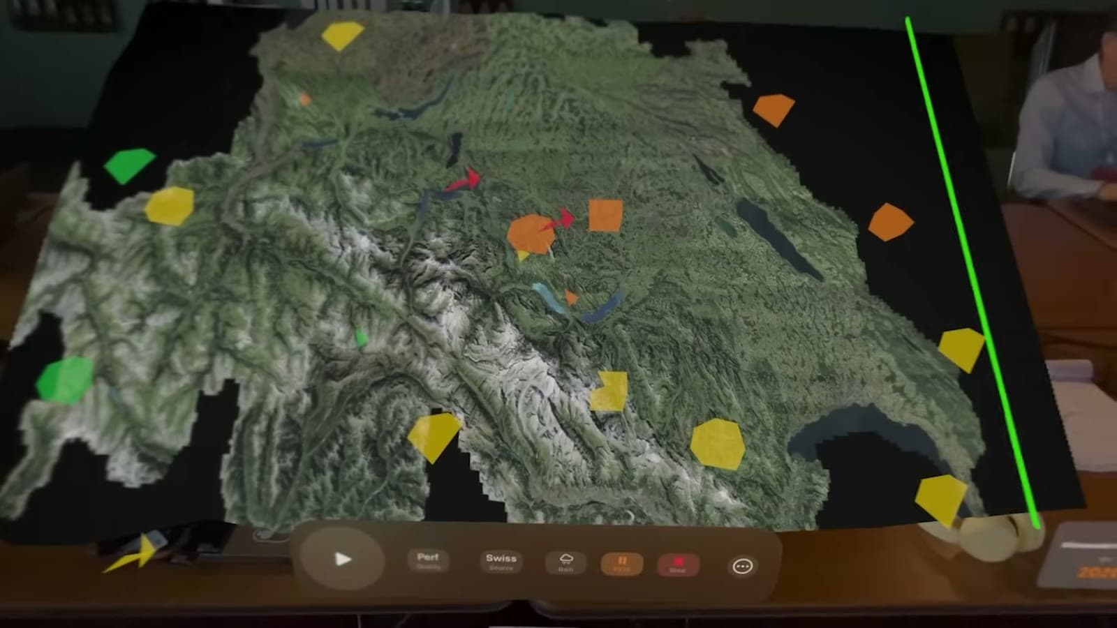 Augmented-reality 3D map of Switzerland built during the hackathon